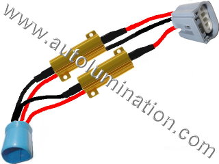 H13 9008 Ceramic Male to Female  Headlight Socket Pigtail Connector Canbus Warning Cancellor Cancellation Harness