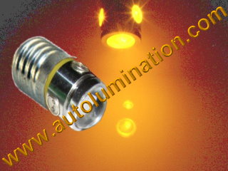 1449 E10 Screw Base Bulb 52, 258, 428, 432, 1446, 1447 3 Watt Cree Led Side Marker License Plate Bulb