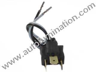 H4 9003 P43t Male Socket Pigtail Connector Wire