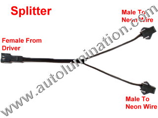 EL Wire Neon Tubing Connector Splitter 