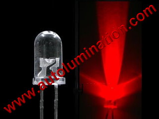 10mm  Round Raw Led Red