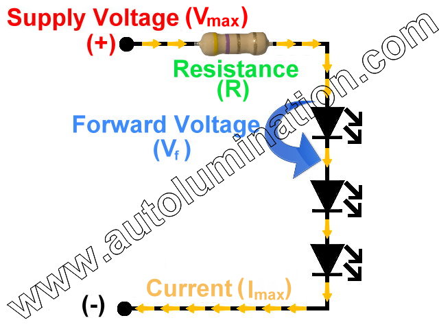 Series Led Resistance Resistor Circuit Schematic Calculator