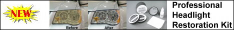 Professional Headlight, Tailight and Lens Restoration Kit